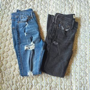 Bundle of 2 Girl's jeans. A&F kids and Hollister.